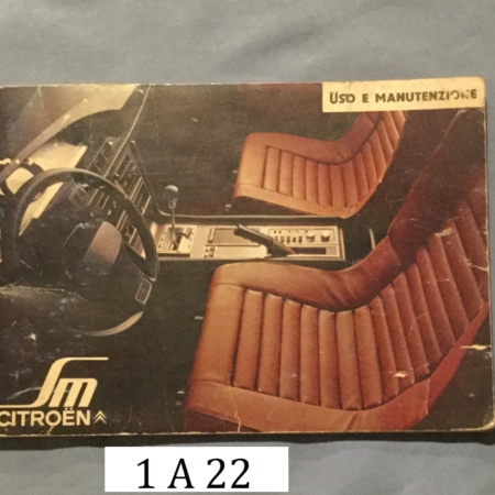 art 1 A 22 Libretto uso e manutenzione USATO