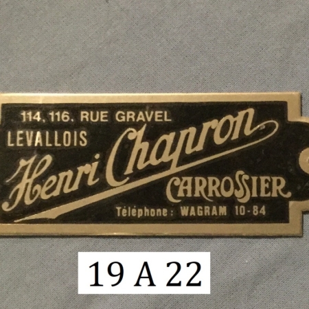 art 19A22 PICCOLA SCRITTA HANRY CHAPRON NUOVA RIPRODUZIONE