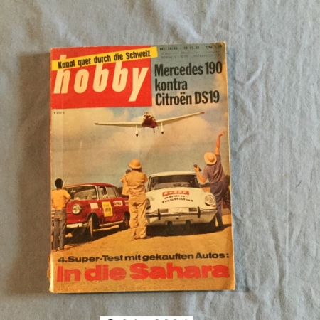 art C34-2024 RIVISTA D'EPOCA HOBBY PROVA MERCEDES 190 CONTRO DS 19 CITROEN DS